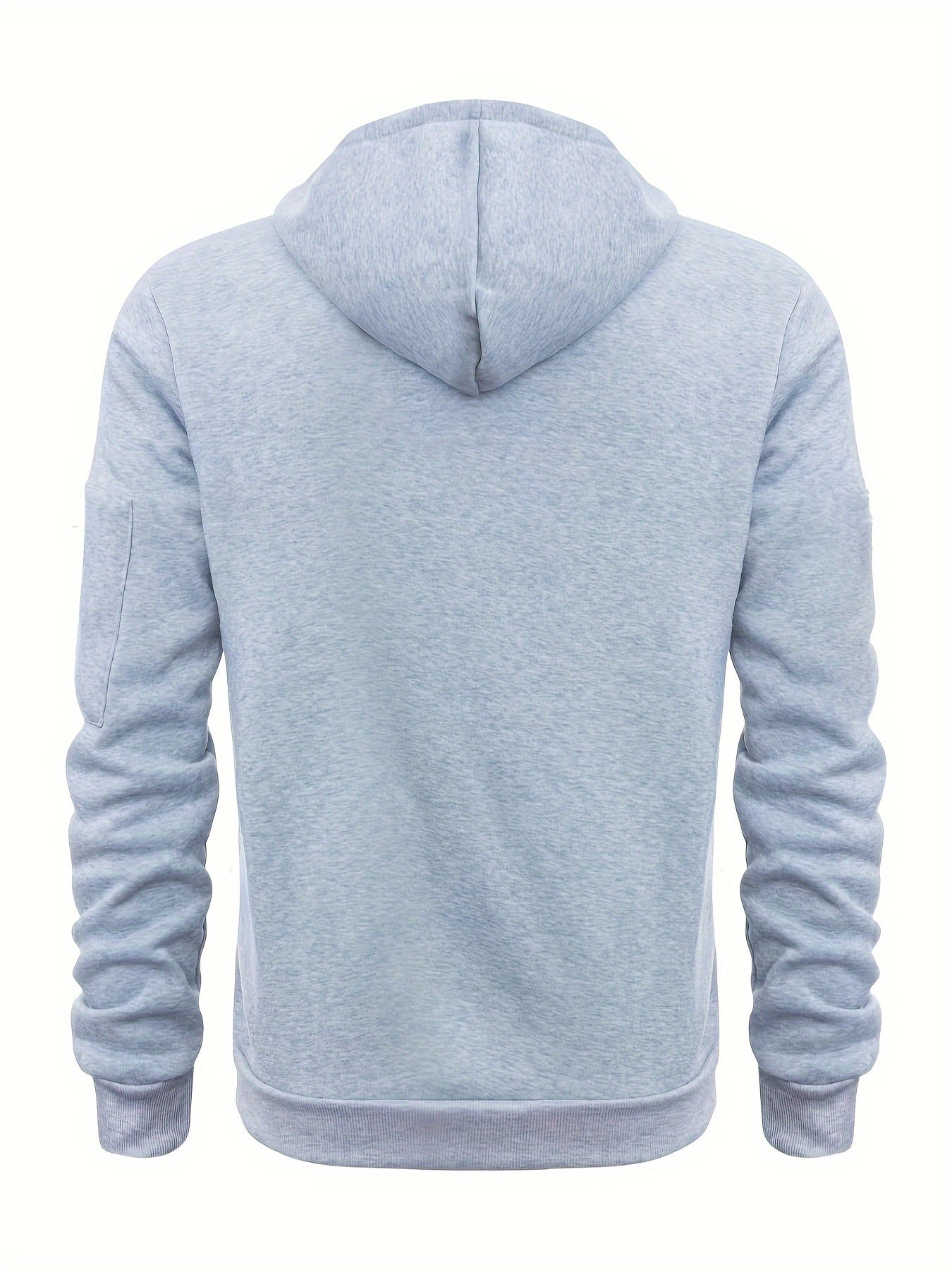 Effen kleur voor herenHalf-zip design Lange mouw Casual sweatshirt met capuchon en kangoeroezak voor herfst/winter casual dagelijks gebruik