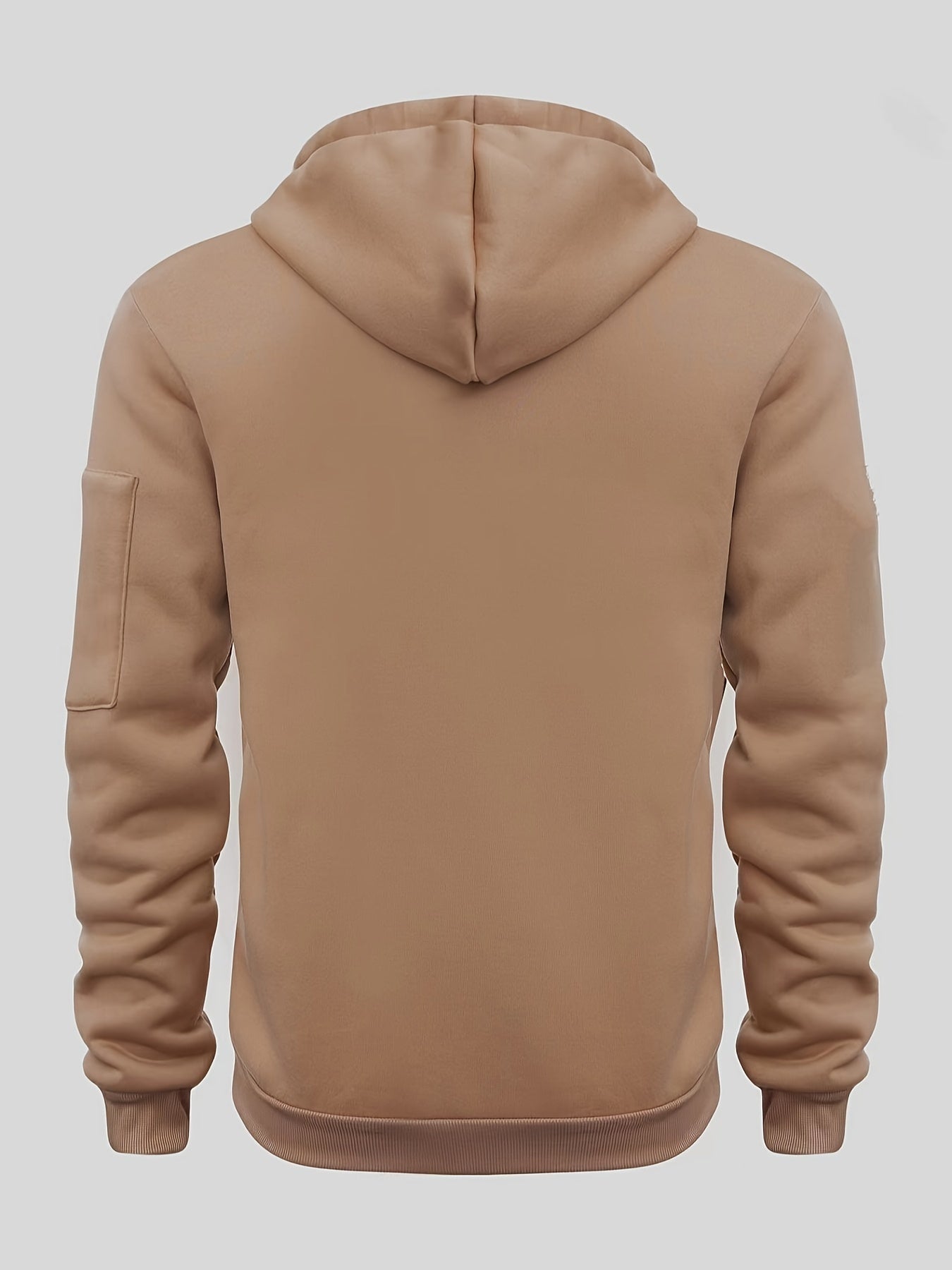 Effen kleur voor herenHalf-zip design Lange mouw Casual sweatshirt met capuchon en kangoeroezak voor herfst/winter casual dagelijks gebruik